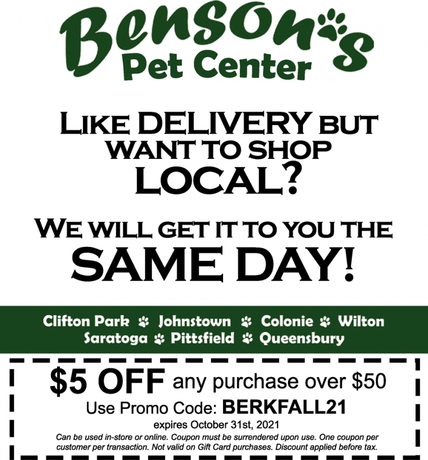 Like Delivery But Want To Shop Local Bensons Pet Center