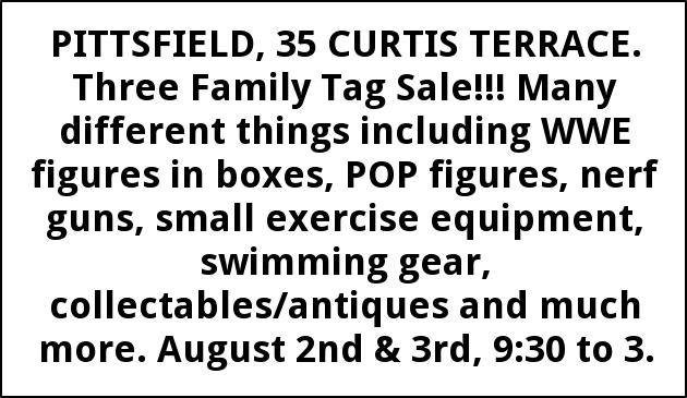 Tag Sale!!, 35 Curtis Terrace - Pittsfield